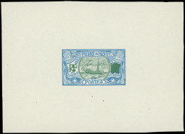 SAINT PIERRE ET MIQUELON Type Bateau De Pêche De 1909, épreuve D'artiste Sans La Valeur, En Bleu Et Vert, TB - Used Stamps