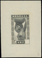 (*) SENEGAL Type F De 1938, épreuve D'artiste En Noir SANS La Valeur, TB - Autres & Non Classés