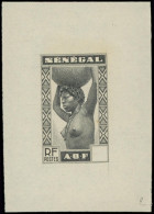 (*) SENEGAL Type F De 1938, épreuve D'artiste En Noir SANS La Valeur, TB - Otros & Sin Clasificación