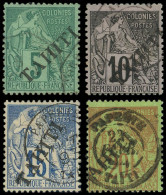 TAHITI 10/13 : 5c., 10c., 15c. Et 20c. Alphée Dubois De 1893, Obl., TB - Sonstige & Ohne Zuordnung