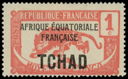 * TCHAD 19c : 1c. Rouge, SANS Teinte De Fond, TB - Sonstige & Ohne Zuordnung