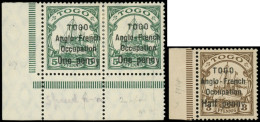 * TOGO 31Aa Et 33Aa (unité Et Paire Cdf), Variété Y Maigre, TB - Sonstige & Ohne Zuordnung