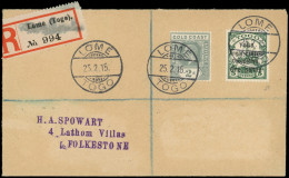 Let TOGO 33A : 1p. Sur 5pf. Vert, MIXTE Avec 2p. De Côte De L'Or, Obl. LOME 25/2/15 S. Env. Rec., TB - Other & Unclassified