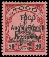 * TOGO 40 : 80pf. Rouge Et Noir Sur Rose, TB - Autres & Non Classés