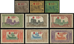 * TUNISIE 50/58 : La Série Croix Rouge 1916, N°54 Obl. Et N°58 **, TB - Altri & Non Classificati