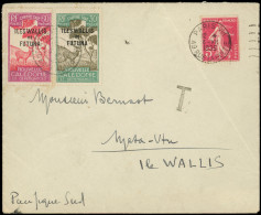 Let WALLIS ET FUTUNA Taxe 18 Et 20 Obl. PROTECTORAT FRANCAIS 10/6/36 S. Env. Affie France N°278B Obl. PARIS VIII 6/12/35 - Impuestos