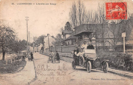 LUZARCHES (Val-d'Oise) - L'entrée Par Seugy - Automobile Décapotable "2064-Y" - Voyagé 1911 (2 Scans) - Luzarches