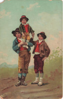 ENFANTS - Dessins D'enfants - Jeunes Garçons - Carte Postale Ancienne - Kinder-Zeichnungen