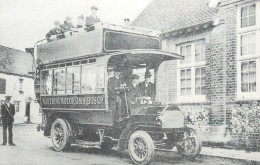 History Nostalgia Repro Postcard Bus And Parish Reading Room Tarring 1905 - Storia