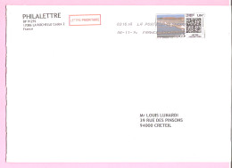 Mon Timbre En Ligne Sur Enveloppe. Lettre Prioritaire Maxi 50 G. Les Marais Salants. TB. - 2010-... Vignette Illustrate