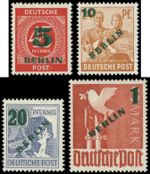 ** BERLIN 47/50 : Série Surchargée De 1949, TB - Ongebruikt