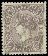 ESPAGNE 78 : 2r. Violet, Obl., TB, Certif. F. Graus - Used Stamps