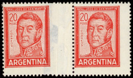 ** ARGENTINE 605 : 4p. Rouge, PLI ACCORDEON Tenant à Normal, TB - Other & Unclassified