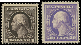 * ETATS-UNIS 177/78 : 50c. Violet Et 1$. Noir De 1908-09, TB - Andere & Zonder Classificatie