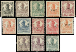 * GUINEE ESPAGNOLE 142/54 : Série De 1912 Surchargée De 1917, TB - Guinea Spagnola