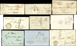 Let 15 Lettres Sans Timbres, Franchises, MP, Acheminées, Provenance Etranger, TB - Collections (with Albums)