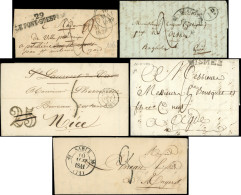 Let 9 Lettres Sans Timbres, Ancien Régime à Guerre De 1870, Dont Dates Intéressantes (fin 1848), TB - Collections (en Albums)