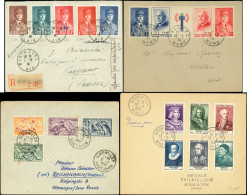 Let Lot De 11 Env. Affr. Commémo (1941-58) Dont N°867/72, 891/96 Et 1027/32, TB - Collections (with Albums)