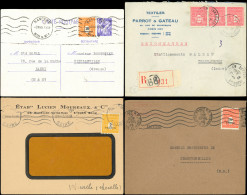 Let Arc De Triomphe, 20 Lettres Ou Documents Divers, Affranchissements Différents, TB - Collections (en Albums)
