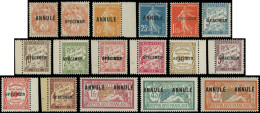 Cours D'Instruction, 17 Ex. Différents Surch. ANNULE Ou SPECIMEN, **/*, TB - Collections