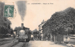 LUZARCHES (Val-d'Oise) - Départ Du Train - Voyagé 1922 (2 Scans) René Coudert, 143 Boulevard Victor Hugo à Saint-Ouen - Luzarches