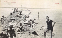 History Nostalgia Repro Postcard Furdo Elet A Balatonon Siofok - Storia