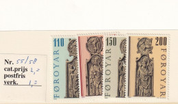 SA05 Faroe Islands 1980 Pews Of The Kirkjubøur Church Mint Stamps - Faroe Islands