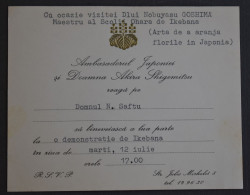 Invitatie Nobuyasu Goshima Scoala Ohara De Ikebana Ambasadorul Japoniei Japan 1965–1968 - Fidanzamento