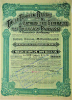 S.A. Trust Foncier Belge D'entreprises Générales De Travaux Publiques -obligation De 100 Belgas.6.5% (1931) - Other & Unclassified