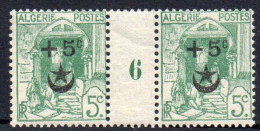 !!! ALGERIE, PAIRE DU N°58 AVEC MILLESIME 6 NEUF ** - Unused Stamps