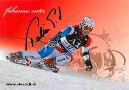 2) Autogramm AK Ski Alpin Schweiz Swissski Fabienne Suter 09-10 Hochstuckli-Sattel Kanton Schwyz Olympia Olympic Games - Autogramme