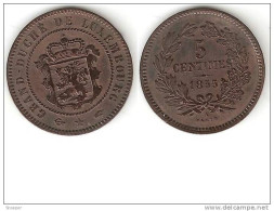 *luxembourg  5 Centimes 1855  Km 22.2  Xf !!!!!!!look !!!catalog Val 85$ - Luxembourg