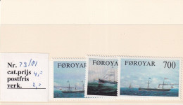 SA05 Faroe Islands 1983 Early DFDS Steamships Mint Stamps - Islas Faeroes