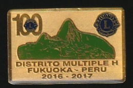 77634-Pin's Lion's Club.Fukuoka.Peru.Perou. - Verenigingen