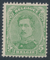 BELGIUM BELGIQUE COB 137   MNH - 1915-1920 Albert I.