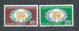 SURINAME 1970 - 20th ANNIVERSARY OF SECONDARY SCHOOL IN SURINAM - CPL. SET - USED OBLITERE GESTEMPELT USADO - Suriname ... - 1975