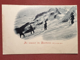 Cartolina - Svizzera - Au Sommet Du Breithorn - 1900 Ca. - Non Classés