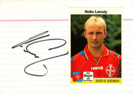 Fußball-Autogramm Heiko Laeßig FC Bayer Uerdingen 05 KFC Krefeld 1. FC Magdeburg SV Austria Salzburg Red Bull Football - Handtekening