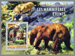 CENTRAL AFRICAN 2023 MNH Extinct Mammals Ausgestorbene Säugetiere S/S – IMPERFORATED – DHQ2415 - Prehistorics