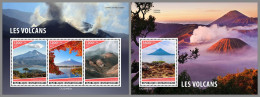 CENTRAL AFRICAN 2023 MNH Volcanoes Vulkane M/S+S/S – IMPERFORATED – DHQ2415 - Volcans