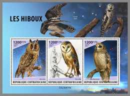 CENTRAL AFRICAN 2023 MNH Owls Eulen M/S – OFFICIAL ISSUE – DHQ2415 - Owls