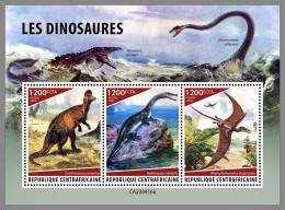 CENTRAL AFRICAN 2023 MNH Dinosaurs Dinosaurier M/S – OFFICIAL ISSUE – DHQ2415 - Prehistóricos
