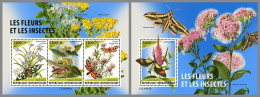 CENTRAL AFRICAN 2023 MNH Flowers & Insects Blumen & Insekten M/S+S/S – OFFICIAL ISSUE – DHQ2415 - Altri & Non Classificati
