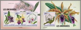 CENTRAL AFRICAN 2023 MNH Orchids Orchideen M/S+S/S – OFFICIAL ISSUE – DHQ2415 - Orchidee