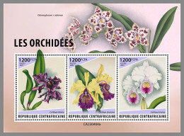 CENTRAL AFRICAN 2023 MNH Orchids Orchideen M/S – OFFICIAL ISSUE – DHQ2415 - Orchidee