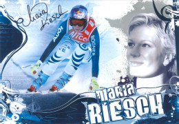 1) Autogramm AK Ski Alpin Maria Höfl-Riesch Garmisch-Partenkirchen Olympiasiegerin DSV Olympische Winterspiele Bayern - Autographes