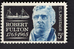 202331985 1965 SCOTT 1270  (XX) POSTFRIS MINT NEVER HINGED  -  ROBERT FULTON - STEAMSHIP - Ongebruikt