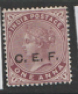 India  C.E.F.   1900  SG C3  1a  Mounted Mint - Altri & Non Classificati