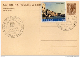 1976 CARTOLINA CON ANNULLO SPECIALE CASERTA RASSEGNA FILATELICA SCOUT - Entero Postal