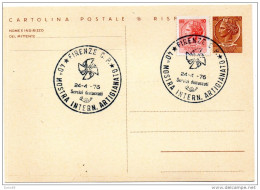 1976 CARTOLINA CON ANNULLO SPECIALE FIRENZE - MOSTRA ARTIGIANATO - Stamped Stationery